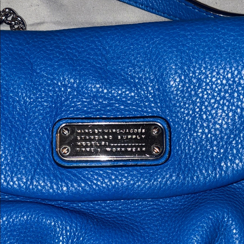 Marc by Marc Jacobs Blue Leather Shoulder Bag - Picture 2 of 6